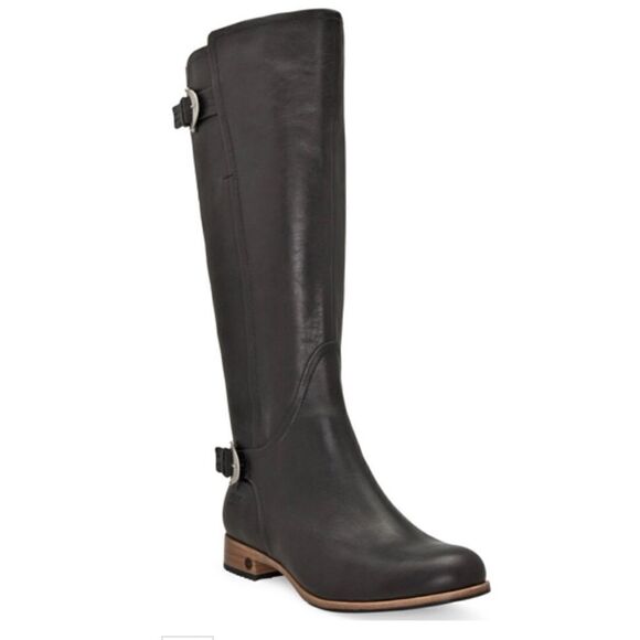 Revolve UGG Equestrian Amberlee Black knee high Riding Boots - Picture 2 of 9